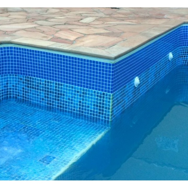 ADESIVO PARA BORDA DE PISCINA -  PASTILHAS AZUL ESCURO